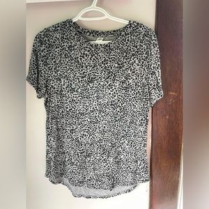 Grey, black, white cheetah print shirt